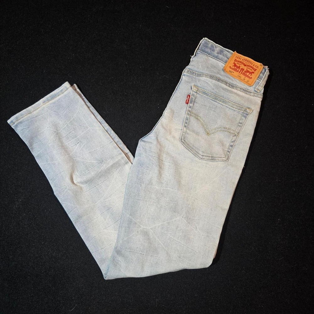 Levis 502 boys Jean light denim Sz12 reg 26W 27L